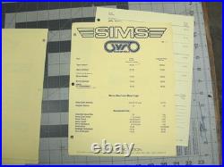 Vtg 1970s skateboard Sims catalog price sheet Folmer Lamar Ayres