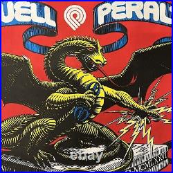 Vtg. 1981 Powell Peralta Skateboard Banner. Caballero Dragon + 1980 Skate Box