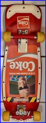 Vtg 1987 Coca Cola Variflex Max Headroom Catch The Wave Skateboard Ex Cond