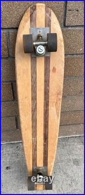 Vtg 60's Aerflyte Roller Derby Wool Inlay Clay Wheel Early Skateboard 30 Long