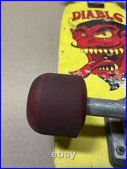 Vtg 80s Variflex Skateboard Diablo Trucks Devil