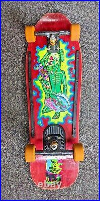 Vtg 80s Variflex Skateboard Hosoi Santa Cruz Slasher Keith Meek Graphics XPS