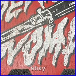 Vtg American Nomad Skateboard Stiletto Knife Art Wall Hanger Distress