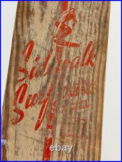 Vtg Nash Malibu Sidewalk Surfboard skateboard RED wood clay wheels NICE