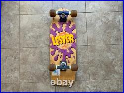 Vtg OG 80's Sims Skateboard Lester Kasai with Tracker Trucks, Powell Bones 3's
