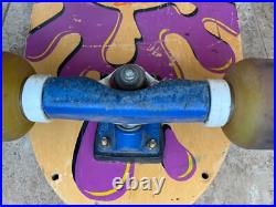 Vtg OG 80's Sims Skateboard Lester Kasai with Tracker Trucks, Powell Bones 3's