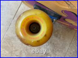 Vtg OG 80's Sims Skateboard Lester Kasai with Tracker Trucks, Powell Bones 3's