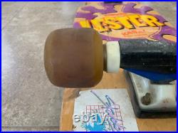 Vtg OG 80's Sims Skateboard Lester Kasai with Tracker Trucks, Powell Bones 3's