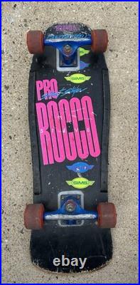 Vtg Original 80s Sims Steve Rocco Pro Skateboard Tracker Trucks Vision Wheels
