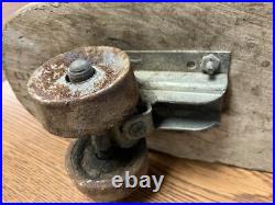 Vtg. Rare Titan Rocket Sidewalk Surfboard Wooden Skateboard Blue Metal Wheels