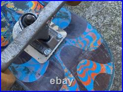 Vtg Santa Cruz Skateboard Jim Phillips Cosmic Wave w T-Bones & Indep Trucks RARE