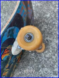 Vtg Santa Cruz Skateboard Jim Phillips Cosmic Wave w T-Bones & Indep Trucks RARE