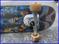 Vtg Santa Cruz Skateboard Jim Phillips Cosmic Wave w T-Bones & Indep Trucks RARE