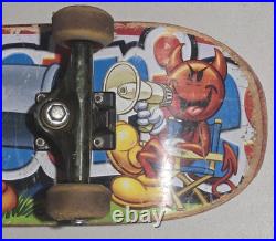 World Industries Vintge Skateboard Bazooka, Silver Wheel Trucks, Spitfire Stckrs