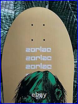 Zorlac Double Cut Shrunken Head Skateboard Deck Reissue Early 2000s